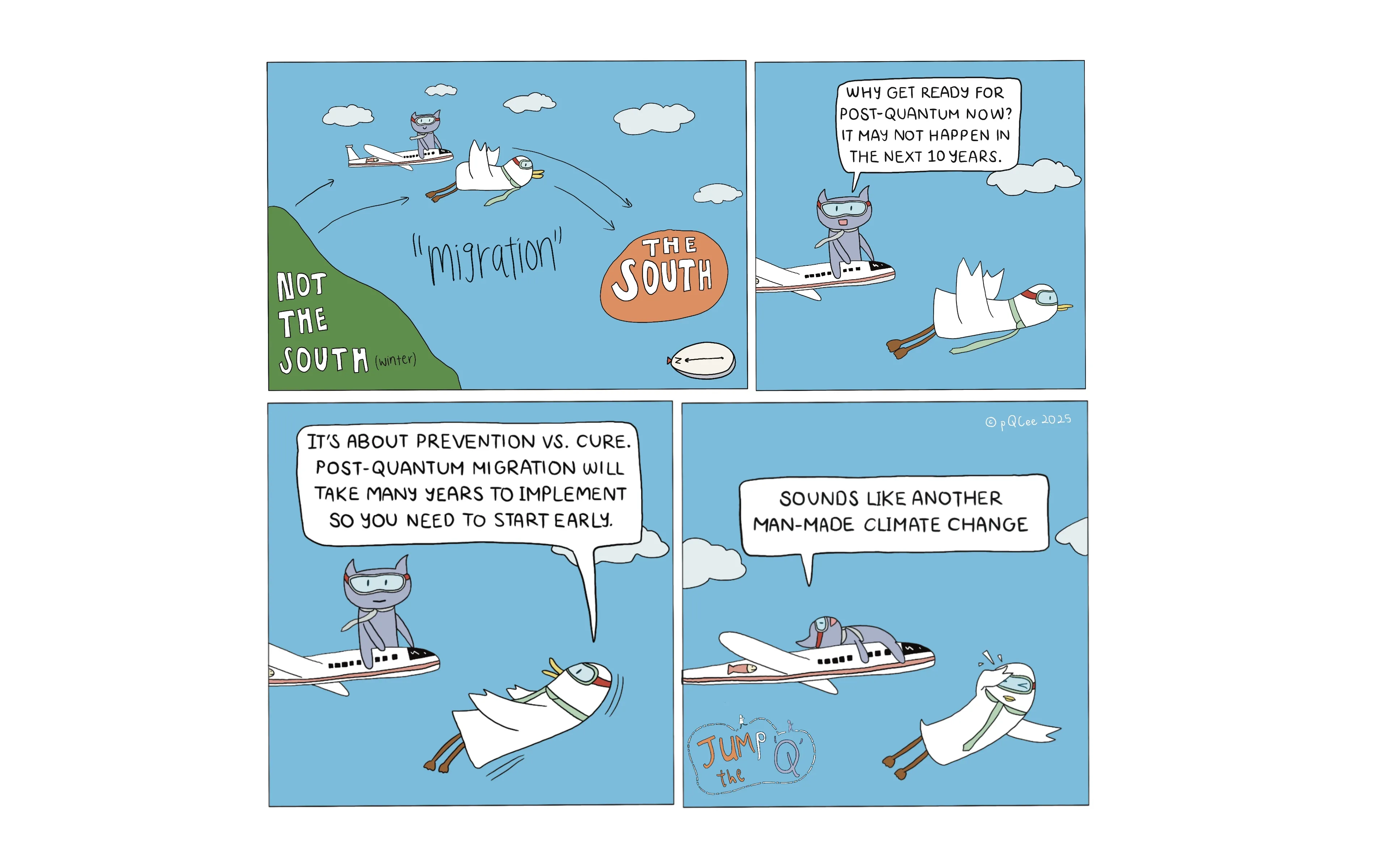 Is post-quantum migration equivalent to another climate change challenge created by humankind?